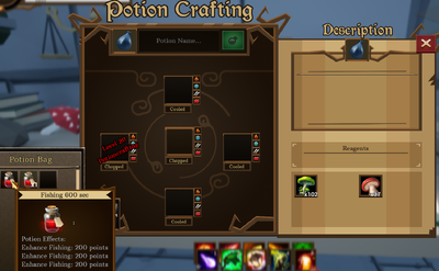 An example of the Potioncrafting interface.